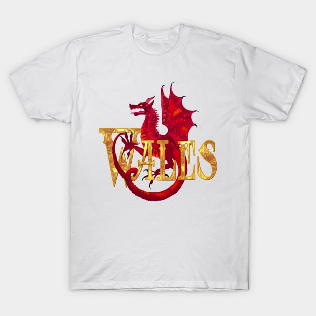 WALES RED DRAIG T-Shirt by FurEVER Art